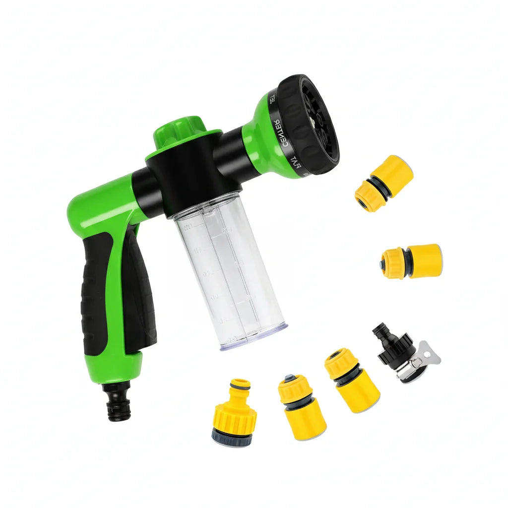 Pressure Hose Nozzle Foam Gun 8 In 1 Jet Spray Gun Soap Dispenser Garden Watering Horse Dog Animal Car Washing Tool Dropshipping