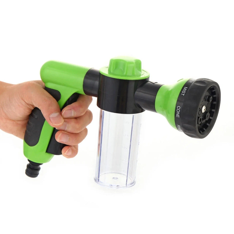 Pressure Hose Nozzle Foam Gun 8 In 1 Jet Spray Gun Soap Dispenser Garden Watering Horse Dog Animal Car Washing Tool Dropshipping
