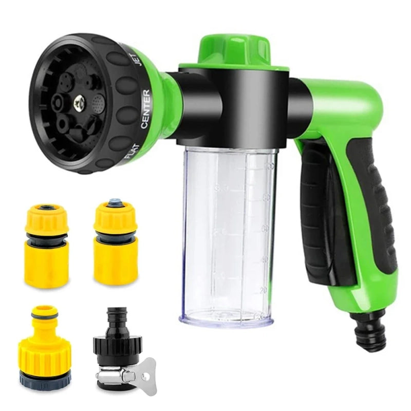Pressure Hose Nozzle Foam Gun 8 In 1 Jet Spray Gun Soap Dispenser Garden Watering Horse Dog Animal Car Washing Tool Dropshipping