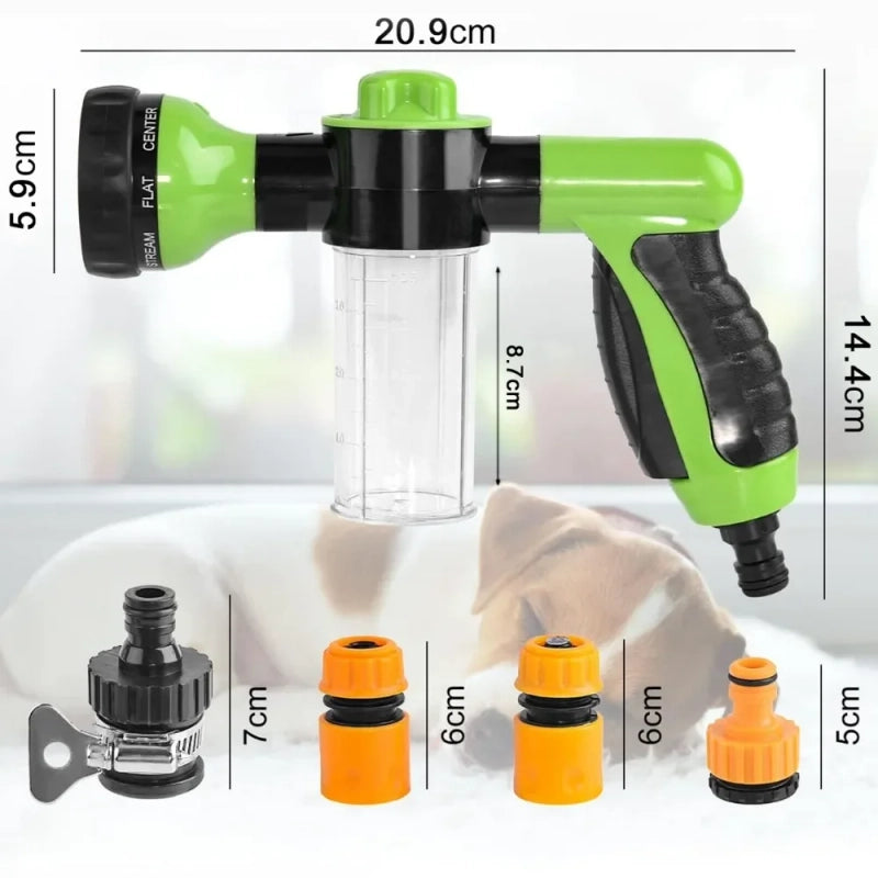 Pressure Hose Nozzle Foam Gun 8 In 1 Jet Spray Gun Soap Dispenser Garden Watering Horse Dog Animal Car Washing Tool Dropshipping
